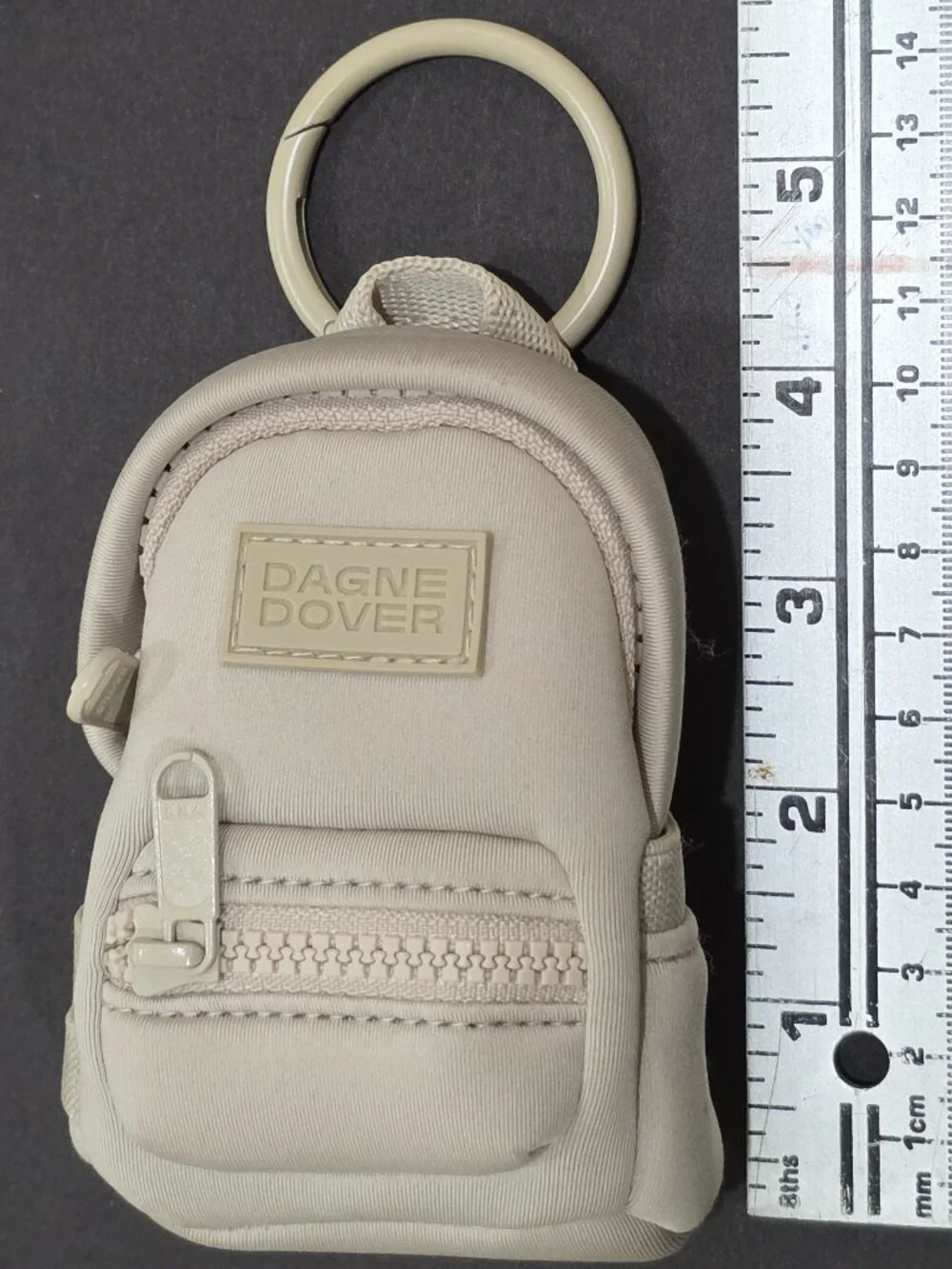 Dagne Dover Mini Dakota Backpack Keychain - Cream